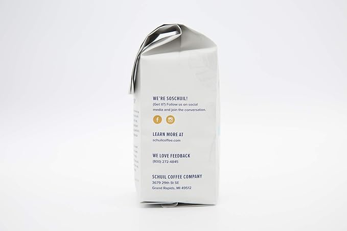 Michigan Maple, Schuil Whole Bean Coffee, Fair Trade, Premium Medium Roasted Gourmet Whole Coffee Beans (12 Ounce Bag) - Small Batch Coffee Beans, Smooth and Full Bodied, Light Roast, Specialty Coffee Perfect for Cold Brews