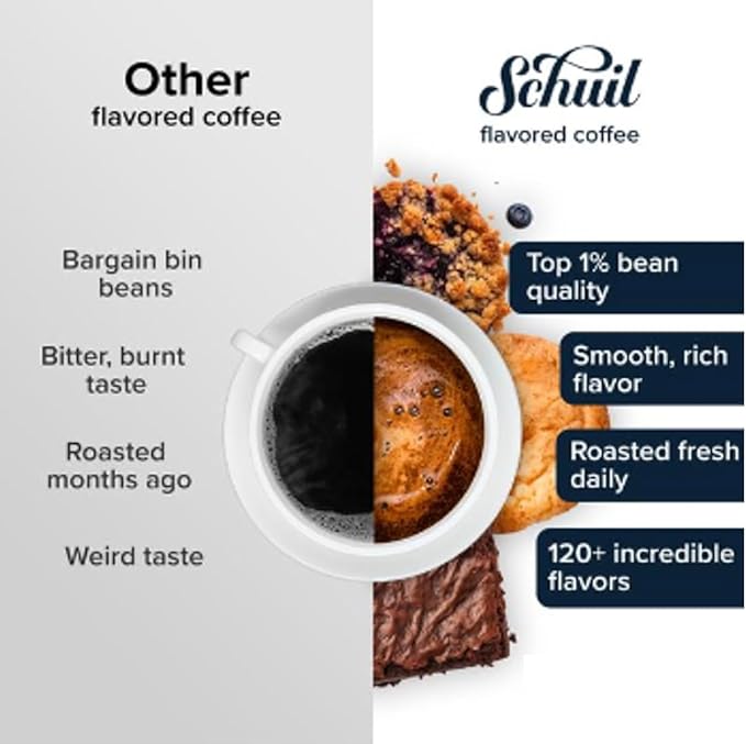 Michigan Maple, Schuil Whole Bean Coffee, Fair Trade, Premium Medium Roasted Gourmet Whole Coffee Beans (12 Ounce Bag) - Small Batch Coffee Beans, Smooth and Full Bodied, Light Roast, Specialty Coffee Perfect for Cold Brews