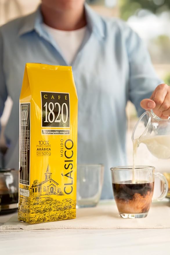 Café 1820 Classic, Premium Costa Rican Ground Coffee, 100% Arabica, Dark Roast, High Altitude Blend with Aroma & Fruity Notes, 32 oz