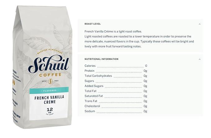 Schuil French Vanilla Creme Coffee, 12-Ounce Packages (Pack of 3)