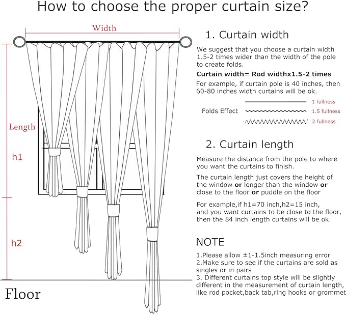 Vision Home Light Gray Pinch Pleated Full Blackout Curtains Linen Blended Thermal Insulated Window Panels 112 inch for Bedroom Living Room Darkening Grey Pleat Drapes with Hooks Back Tab 60"Wx112"Lx1
