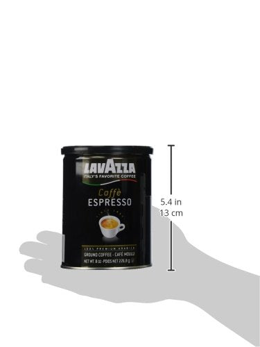 Lavazza Caffe Espresso Ground Coffee Blend, Medium Roast, 8-Ounce Can