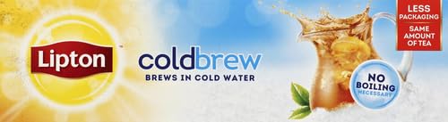 Lipton Cold Brew Iced Tea Bags, Family Size Zero Calories, Easy-To-Make with no boiling needed, 22 Total Tea Bags