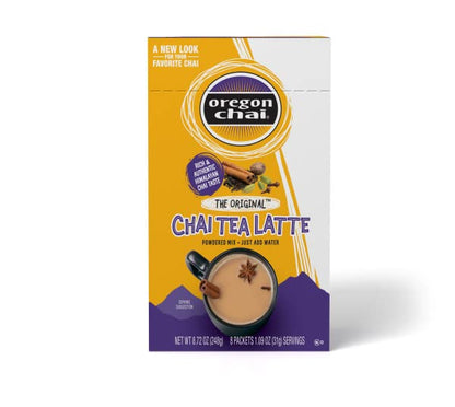 Oregon Chai Original Dry Chai Latte Mix, 8 Count (Pack of 6)