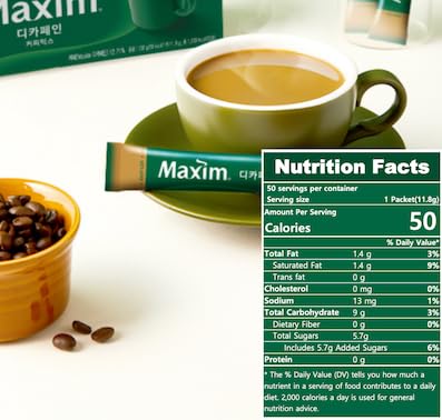 Instant Coffee Maxim Mocha Gold Mild Coffee Mix, 12g x 50 Sticks (50T, Decaffeinated Coffee Mix)