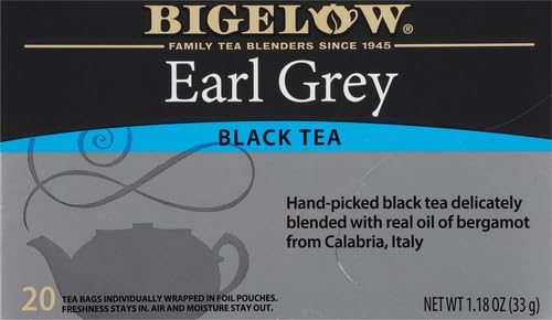 Bigelow, Earl Grey Tea (Caffeinated), 20 Count