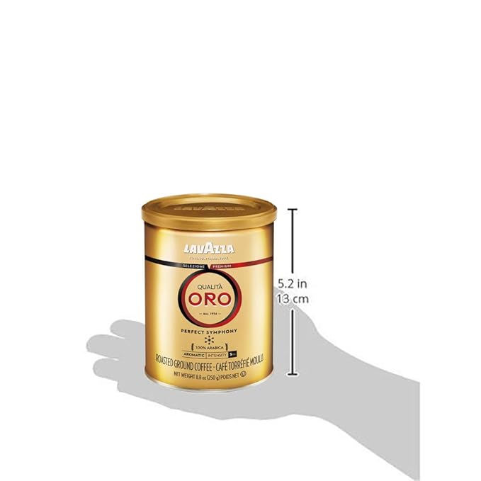 Lavazza Qualità Oro Ground Coffee, Medium Roast, 100% Arabica, 8.8 oz Tin (Pack of 4)
