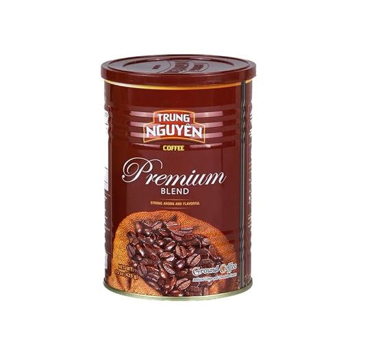 Trung Nguyen — Premium Blend — Roasted Ground Coffee Blend — Strong and Bold — Arabica & Robusta — Chocolate Flavor — Vietnamese Coffee 1 Can (15 oz)