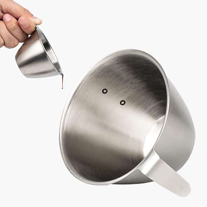 2oz Espresso Shot Cups, watchget Espresso Measuring Cup with Handle and Insdie Mark Stainless Steel Measuring Shot Cup for Barista Cafe Home Espresso Coffee Accessories, 2 Pack