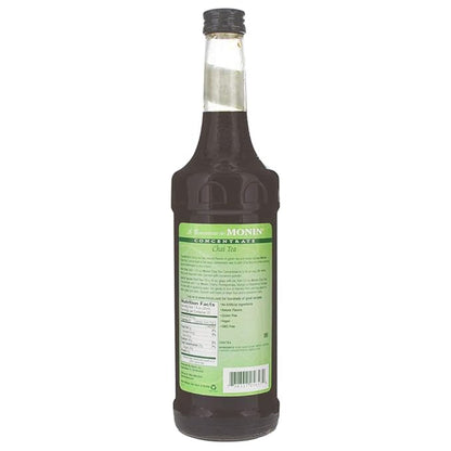 Monin - Chai Tea Concentrate, Spiced Green Tea Flavor, Natural Flavors, Great for Spiced Chai Teas, Coffee Drinks, Dessert Cocktails, and Other Culinary Creations, Non-GMO, Gluten-Free (750 ml)