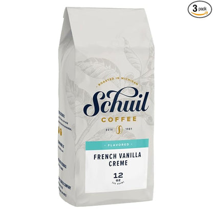 Schuil French Vanilla Creme Coffee, 12-Ounce Packages (Pack of 3)