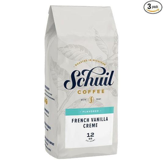 Schuil French Vanilla Creme Coffee, 12-Ounce Packages (Pack of 3)
