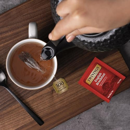 Twinings English Breakfast Black Tea Individually Wrapped Bags, 20 Count (Pack of 6), Flavourful, Robust, Caffeinated, Enjoy Hot or Iced | Packaging May Vary