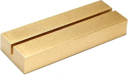 UNIQOOO 10 Pack 4" Gold Birch Wood Stands for Wedding Acrylic Sign, Wood Table Number Holders for 1/8 Thick Acrylic Sheets | Wedding Display Stand, Card Holder for Bar Menu, Retail Sign, Party