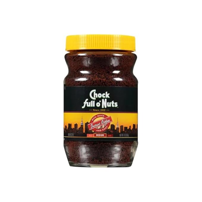 Chock Full o' Nuts Coffee, Regular Instant Medium Coffee (7 Ounce (Pack of 1), Medium)