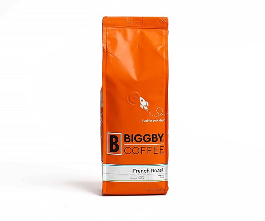 BIGGBY French Roast Ground Coffee, 12oz Bag, Dark Roast