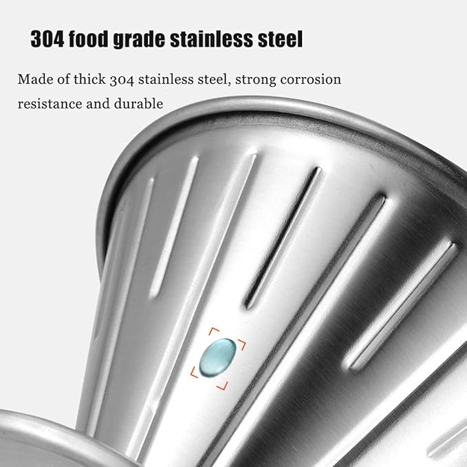MERMOO YILAN Pour Over Coffee Dripper Stainless Steel Metal Reusable Cone Coffee Filter Slow Brewing Accessories for Home Cafe Restaurants(S)