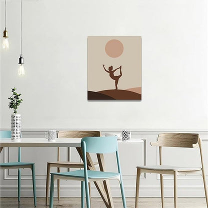 Boho Yoga Wall Art Spiritual Zen Pictures Canvas Wall Decor Yoga Meditation Peaceful Painting Home Modern Artwork Decorations Framed for Bathroom Bedroom Living Room Office 20 x 24 inch
