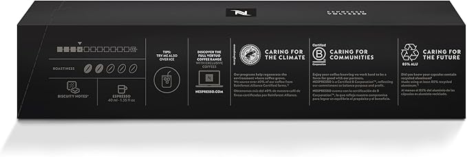 Nespresso Capsules Vertuo, Voltesso, Mild Roast Espresso, 50-Count Espresso Pods, Brews 1.35oz.