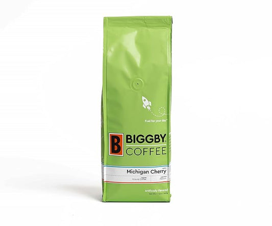 BIGGBY® Michigan Cherry Flavored Ground Coffee, 12oz Bag, Medium Roast