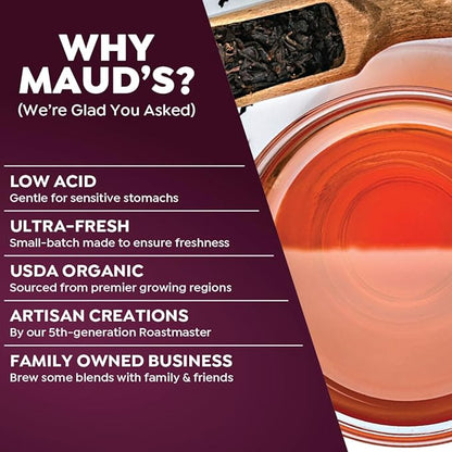 Maud's Organic English Breakfast Tea Pods, 48 ct, Recyclable Single Serve Tea Pods – 100% Gourmet Blended Tea Leaves, Compatible with Keurig K Cups Maker