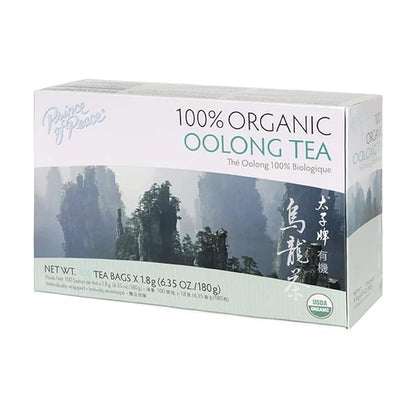 Prince of Peace Organic Oolong Tea, 100 Tea Bags – 100% Organic Black Tea – Unsweetened Black Tea – Lower Caffeine Alternative to Coffee – Herbal Health Benefits