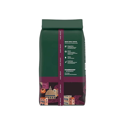 Starbucks Ground Coffee, Dark Roast Coffee, Italian Roast, 100% Arabica, 6 bags (12 oz each)