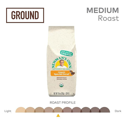 Newman's Own Organics Newman's Special Blend Decaf, Ground Coffee, Decaffeinated, Medium Roast, Bagged 10oz
