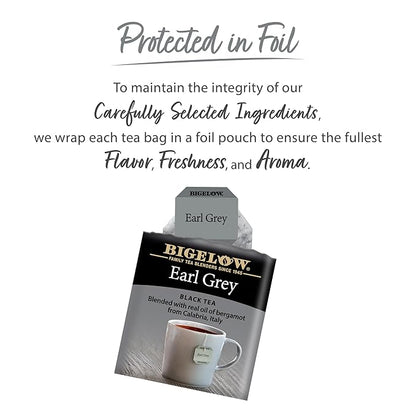 Bigelow, Earl Grey Tea (Caffeinated), 20 Count