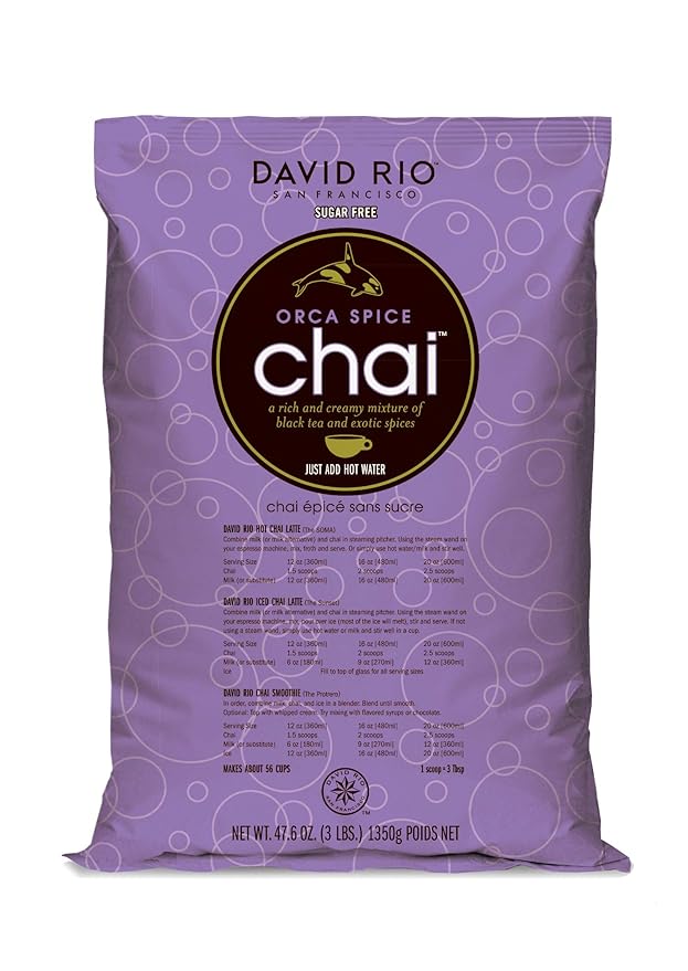 David Rio Orca Spice Sugar Free Chai Mix for Spice Tea or Latte, 48 Ounce (Pack of 1)