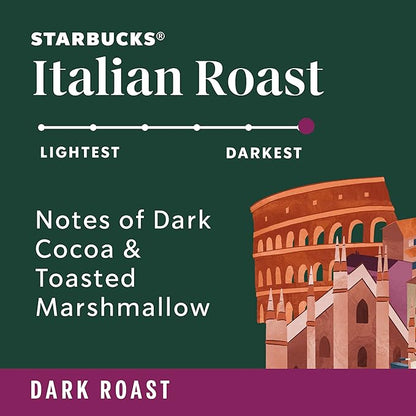 Starbucks Ground Coffee, Dark Roast Coffee, Italian Roast, 100% Arabica, 6 bags (12 oz each)
