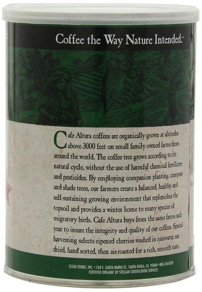 Cafe Altura Ground Organic Coffee, French Roast, 12 Ounce (Pack of 3)