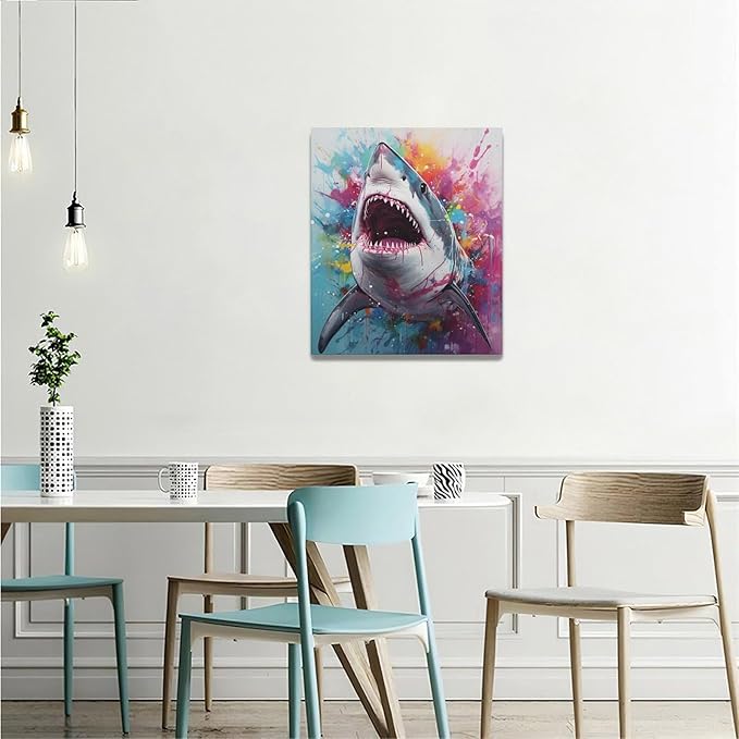 Farmhouse Pig Wall Art Pig Pictures Wall Decor Canvas Print Painting Home Decoration Artwork For Living Room Office Bedroom Bathroom Framed 20"X24"