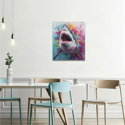 Farmhouse Pig Wall Art Pig Pictures Wall Decor Canvas Print Painting Home Decoration Artwork For Living Room Office Bedroom Bathroom Framed 20"X24"