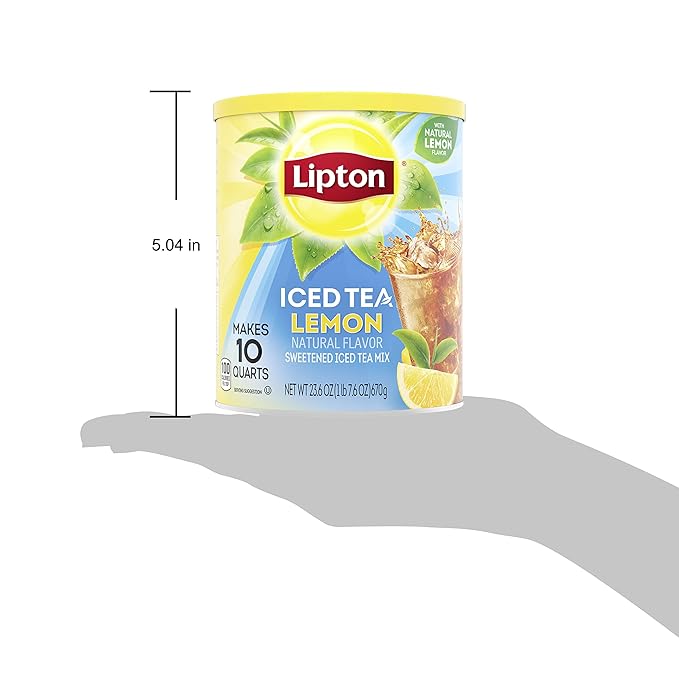 Lipton Lemon Iced Tea Mix, Sweetened, Makes 10 Quarts
