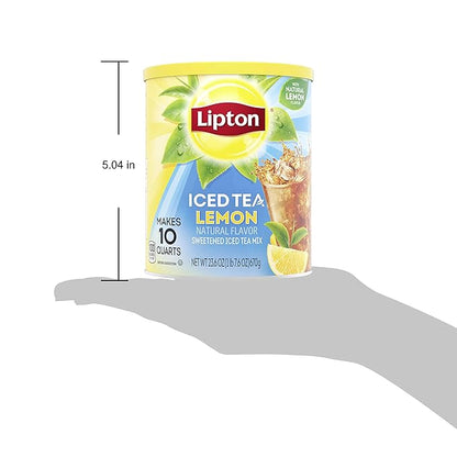 Lipton Lemon Iced Tea Mix, Sweetened, Makes 10 Quarts
