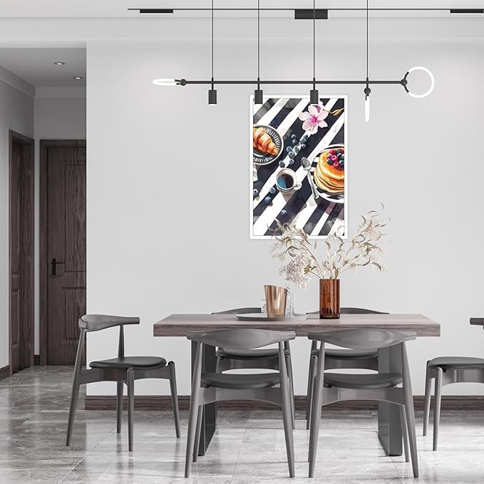 Trendy Pastry Food Kitchen Wall Art Retro Coffee Afternoon Tea Canvas Posters Cake Bread Aesthetic Prints Painting For Modern Home Dining Room Bakery Cafe Restaurant Wall Decor 24x36in Unframed