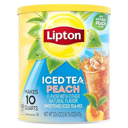 Lipton Iced Tea Mix, Peach Sweetened 10 qt (pack of 6)