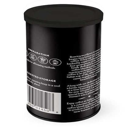 Lavazza Espresso Ground Coffee, Medium Roast, 100% Arabica, 8 oz Tin (Pack of 4)