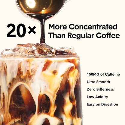 Jot Coffee Concentrate (Gift Set) High Caffeine Cold Brew Coffee Concentrate Liquid for Iced Coffees, Instant Espresso, Hot or Cold Instant Coffees - Makes 14 Cups, 150mg Caffeine/Tbsp, Sugar Free