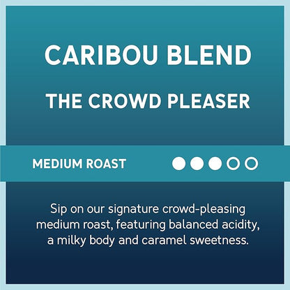 Caribou Coffee, Medium Roast Ground Coffee - Caribou Blend 20 Ounce Bag - Packaging May Vary (Pack of 2)