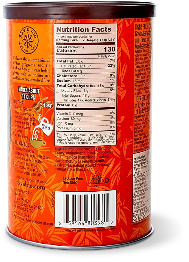 David Rio Mix, Tiger Spice, 14 Ounce (Pack of 1)