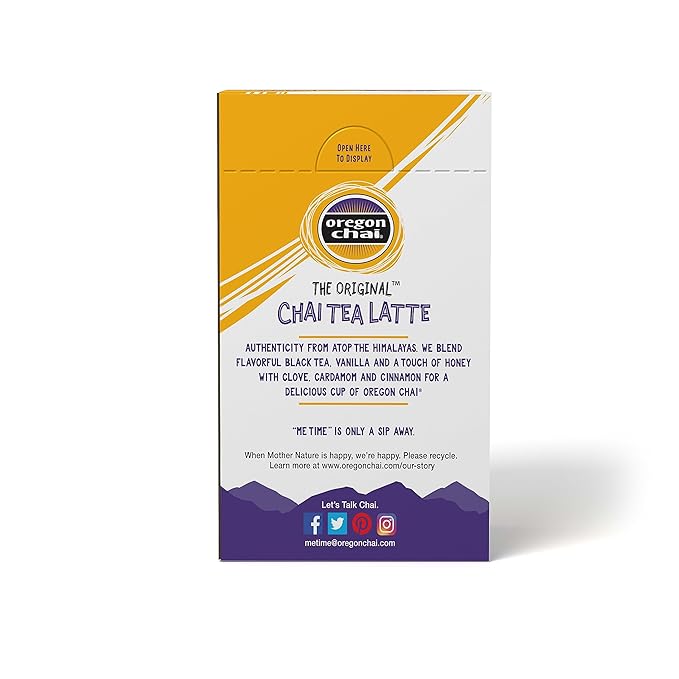 Oregon Chai Original Dry Chai Latte Mix, 8 Count (Pack of 6)