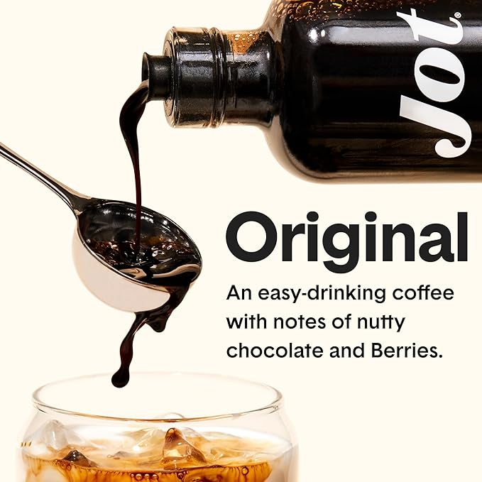 Jot Coffee Concentrate (Gift Set) High Caffeine Cold Brew Coffee Concentrate Liquid for Iced Coffees, Instant Espresso, Hot or Cold Instant Coffees - Makes 14 Cups, 150mg Caffeine/Tbsp, Sugar Free