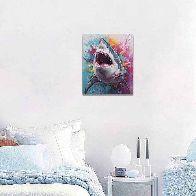 Farmhouse Pig Wall Art Pig Pictures Wall Decor Canvas Print Painting Home Decoration Artwork For Living Room Office Bedroom Bathroom Framed 20"X24"