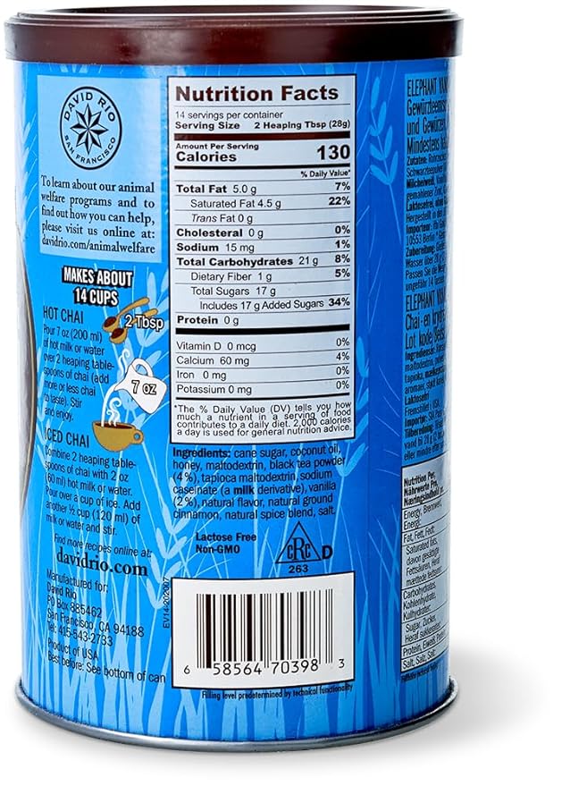 David Rio Mix, Elephant Vanilla, 14 Ounce (Pack of 1)