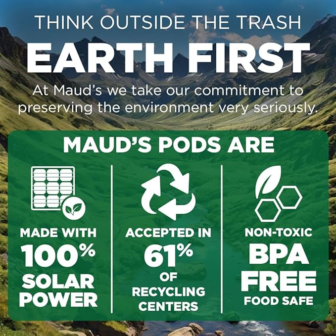 Maud's Organic Chai Tea Pods, 48 ct, Recyclable Single Serve Tea Pods – 100% Gourmet Blended Tea Leaves, Compatible with Keurig K Cups Maker