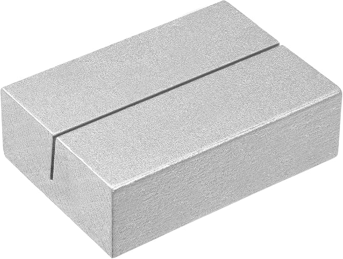 UNIQOOO 12 Pack 2" Silver Birch Wood Stands for Cardstock, Wedding Table Numbers Holders, Photo Holder, Photo Display Stand for Event Decor, Retail Shop, Cafe Restaurant Menu, Business Card, Name Tag