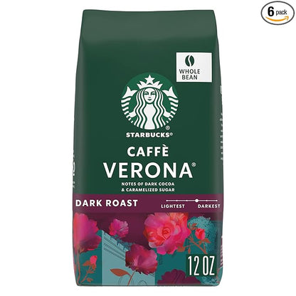 Starbucks Whole Bean Coffee, Dark Roast Coffee, Caffè Verona, 100% Arabica, 1 bag (12 oz)