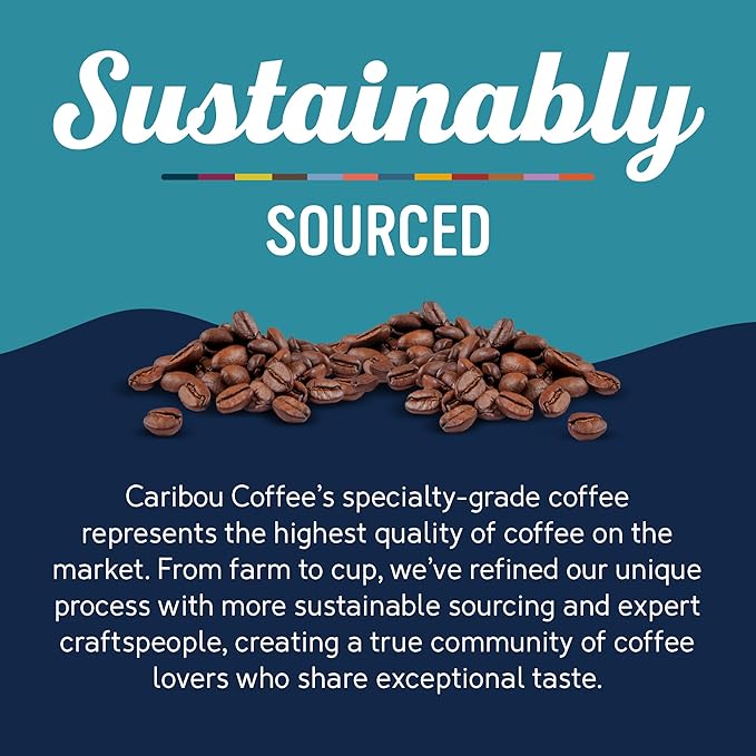 Caribou Coffee, Medium Roast Ground Coffee - Caribou Blend 20 Ounce Bag - Packaging May Vary (Pack of 2)